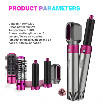 Deluxe 5-in-1 Hair Dryer & Styling Brush