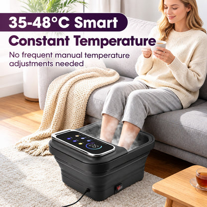 Foldable Heated Foot Spa Massager & Remote Control