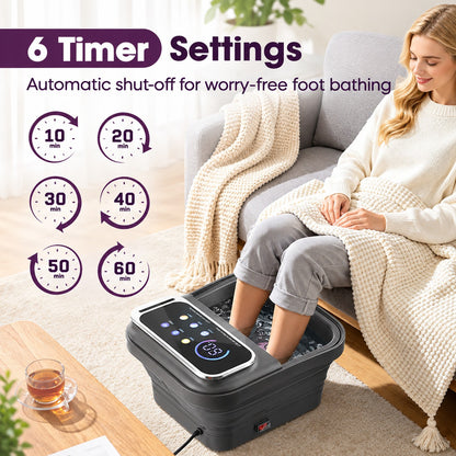 Foldable Heated Foot Spa Massager & Remote Control