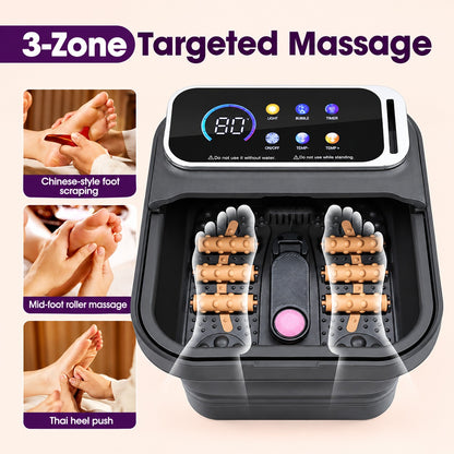 Foldable Heated Foot Spa Massager & Remote Control